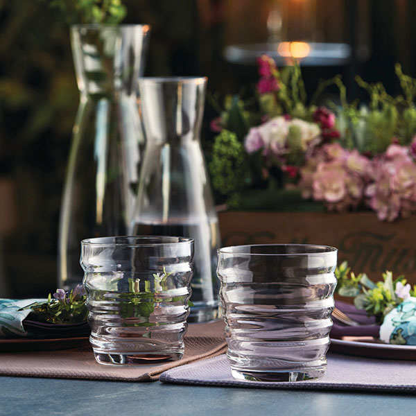 Олд фэшн «Рифлесси»;стекло;300мл;D=82,H=88мм;серый