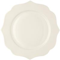 Тарелка «Ионика»;кост.фарф.;D=26,5см;белый