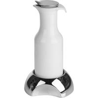 Графин для буфетной стены с крышкой и подставкой;фарфор,сталь нерж.;1,2л;,H=30,L=17,B=15см