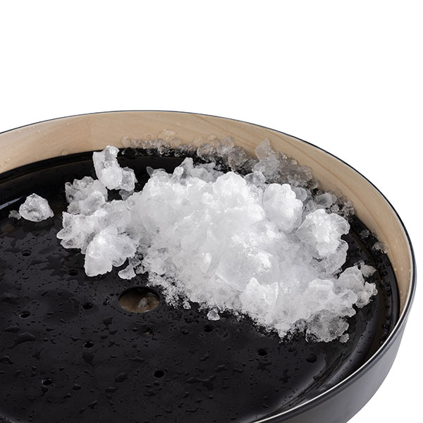 Поднос фуршетный «Фрида» с каплесборником;пластик;D=33,H=6см;черный,бежев.