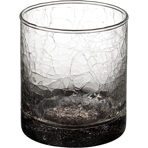 Олд фэшн «Кракле» с золотой или черной пудрой;стекло;350мл;D=75,H=90мм;прозр.