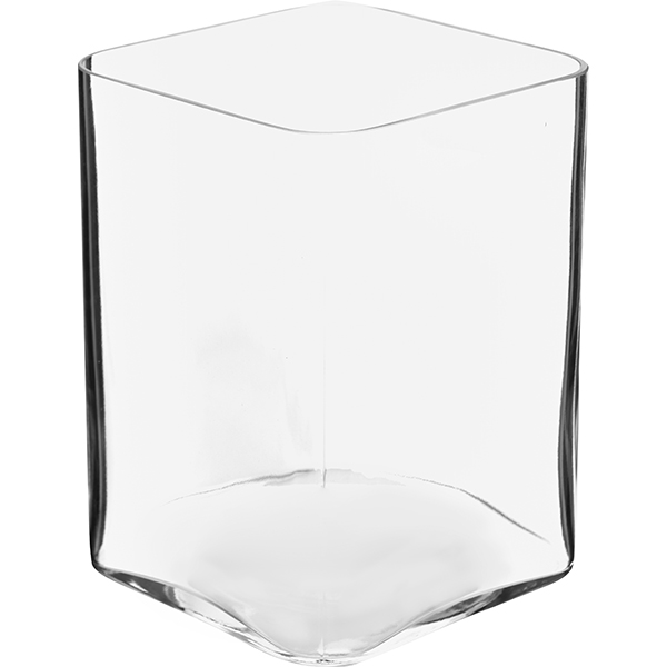Ваза д/цветов квадр.;стекло;,H=20,L=15,B=15см;прозр.