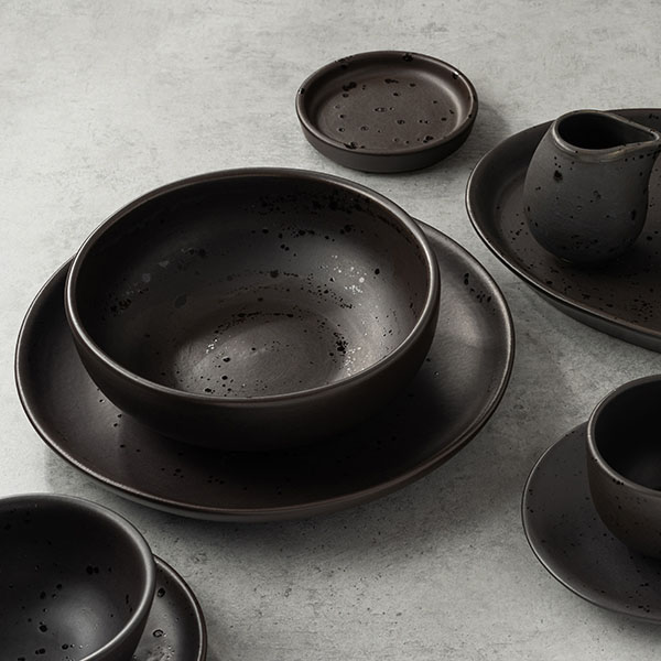 Тарелка «Оникс» плоская без полей;керамика;D=250,H=27мм;черный