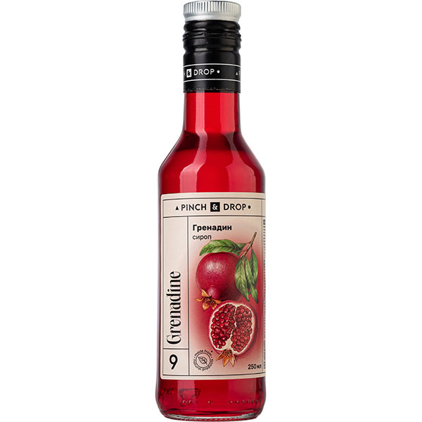 Сироп «Гренадин» Pinch&Drop;стекло;250мл;D=54,H=202мм;красный