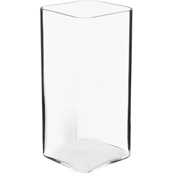 Ваза д/цветов квадр.;стекло;,H=27,5,L=15,B=15см;прозр.