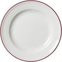 Тарелка «Бид Марун Бэнд»;фарфор;D=16,5см;белый,бордо