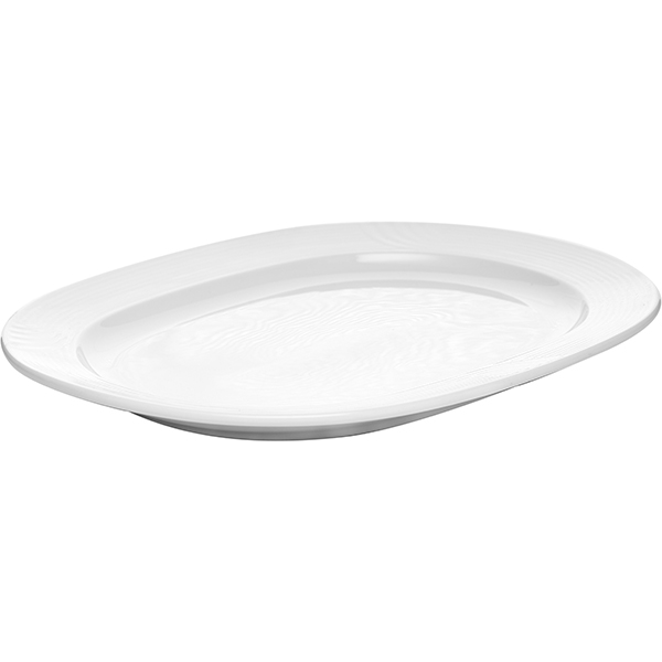 Блюдо «Карат» овальное;фарфор;,L=29,5,B=22,5см;белый