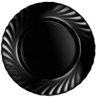 Тарелка «Трианон»;стекло;D=245,H=20мм;черный