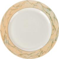 Блюдо «Сахара» круглое;стекло;D=31см;бежев.,песочн.