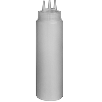 Емкость для соусов с тремя носиками;пластик;0,69л;D=7,H=26см;белый