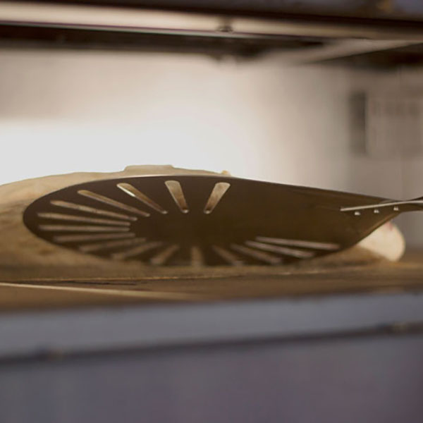 Лопата для пиццы поворотная перфорированная «Аззурра»;анодир.алюмин.;D=20,L=171см;металлич.