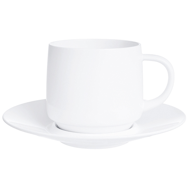 Блюдце «Интэнсити Барил» для чашки Q3634;стекло;D=15,4см;белый