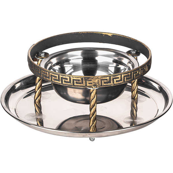 Набор для подачи саджа без крышки 2 предмета;сталь нерж.,тефлон;D=29,5,H=23см;золотой