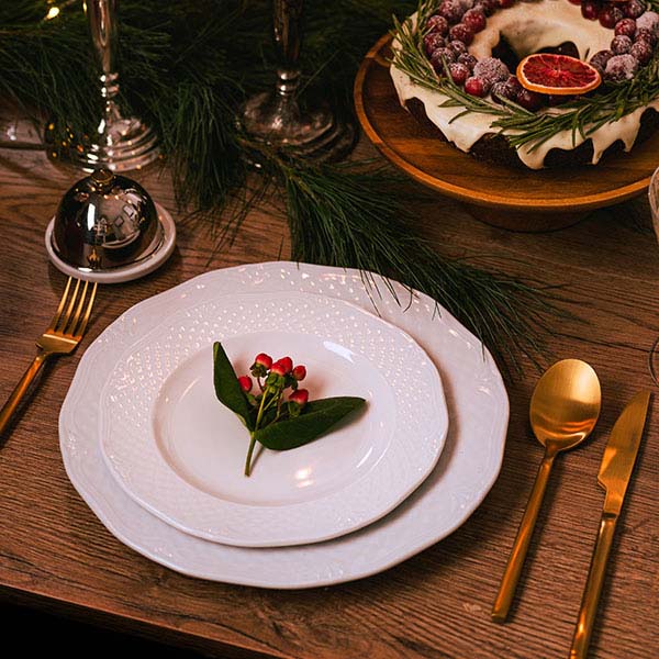 Тарелка «Афродита» мелкая;фарфор;D=21,H=2см;белый