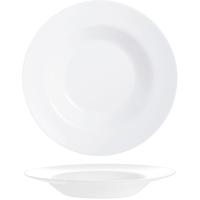 Тарелка для пасты «Эволюшнс Уайт»;стекло;1,15л;D=285,H=45мм;белый