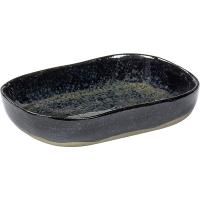 Блюдо «Мерси» глубокое №7;песчаник;,H=30,L=145,B=105мм;синий