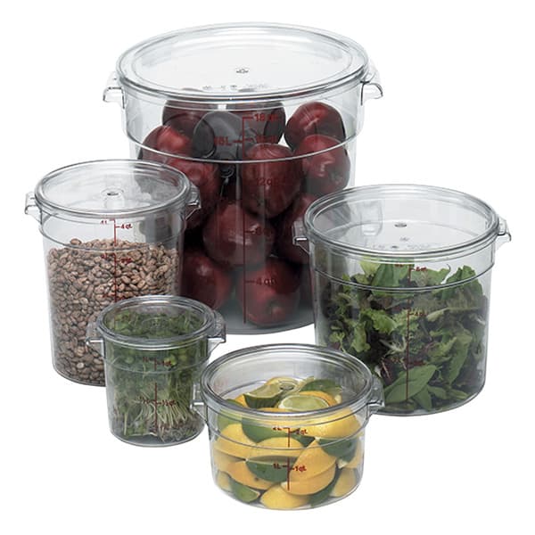 Контейнер для продуктов градуированный;поликарбонат;3,8л;D=20,8,H=21,8см;прозр.