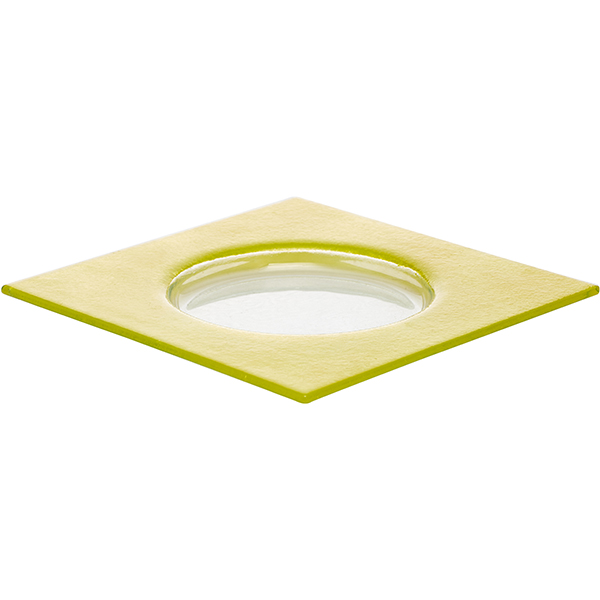 Тарелка «Хэло»;стекло;,L=24,B=24см;желт.