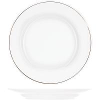 Тарелка «Идиллия» мелкая;фарфор;D=265,H=34мм;белый,золотой