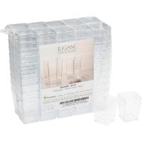 Креманка квадратная набор[100шт];полистир.пищ.;60мл;,H=55,L=40,B=40мм;прозр.