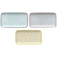 Блюдо «Дели» прямоугольное;фарфор;,H=20,L=210,B=115мм;в ассорт.