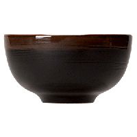 Салатник «Кото»;фарфор;190мл;D=10,H=5см;черный,коричнев.