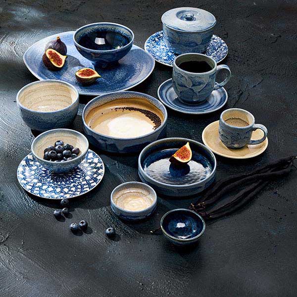 Блюдце «Везувиус Ляпис»;фарфор;D=125/40мм;синий