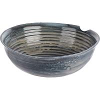 Салатник ручная работа;фарфор;D=21,H=8см;синий,зелен.