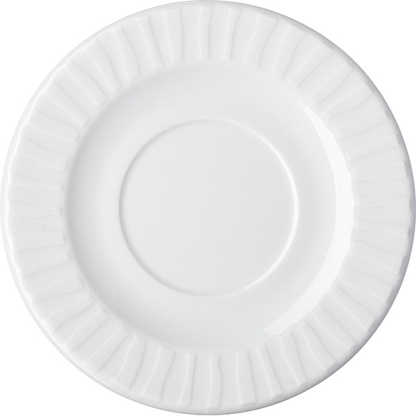 Блюдце «Нестор»;фарфор;D=170,H=16мм;белый