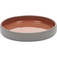 Салатник «Даск»;керамика;D=12,H=2см;серый,красный