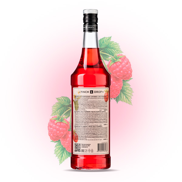 Сироп «Малина» Pinch&Drop;стекло;1л;D=85,H=330мм