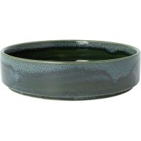 Тарелка «Аврора Везувиус Бернт» с бортом;фарфор;1,065л;D=165,H=45мм;бежев.,зелен.