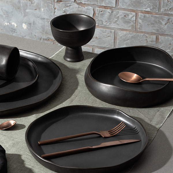 Нож столовый «Саппоро бэйсик»;сталь нерж.;,L=22см;роз. золото,матовый