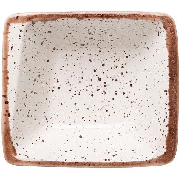 Салатник «Пунто Бьянка»;фарфор;250мл;,L=13,B=13см;белый,черный