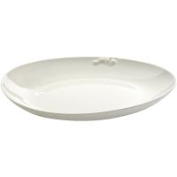 Блюдо «Боксис» глубокое;фарфор;,H=43,L=328,B=318мм;белый