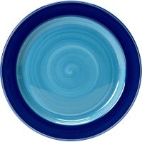 Тарелка «Фридом Блю» мелкая;фарфор;D=23см;белый,голуб.