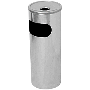 Урна для мусора с пепельницей;сталь;D=25,H=60см;металлич.