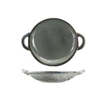 Блюдо для подачи «Арарат» овальное с ручками;керамика;,H=55,L=300,B=225мм;серо-голуб.