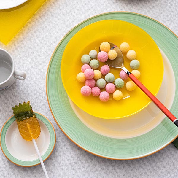 Тарелка «Рио Грин» сервировочная;фарфор;D=300,H=25мм;белый,зелен.