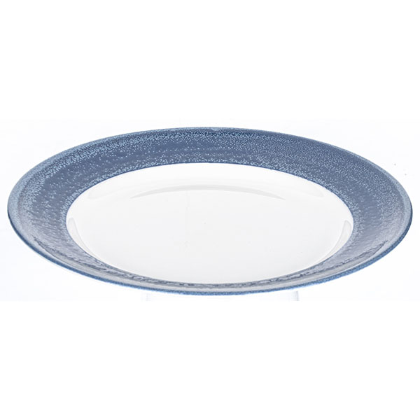 Тарелка «Революшн Эдж Блюстоун»;фарфор;D=270,H=25мм;синий,белый