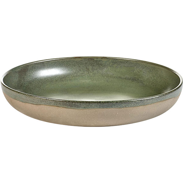 Блюдо «Серфис» глубокое;керамика;D=320,H=55мм;зелен.