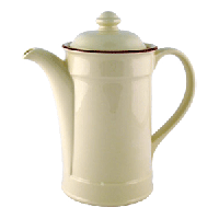 Кофейник «Кларет»;фарфор;0,86л;D=10,7,H=19,L=22,5см;бежев.,бордо