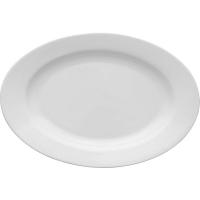 Блюдо «Кашуб-хел» овальное;фарфор;,H=30,L=255,B=180мм;белый