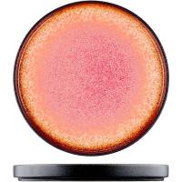 Тарелка «Агат»;фарфор;D=25см;красный,черный