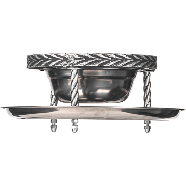 Набор для подачи саджа без крышки 2 предмета;сталь нерж.,тефлон;D=34,H=23см;серебрист.