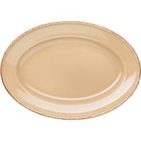 Блюдо «Террамеза Вит» овальное;фарфор;,L=27,B=19см;бежев.