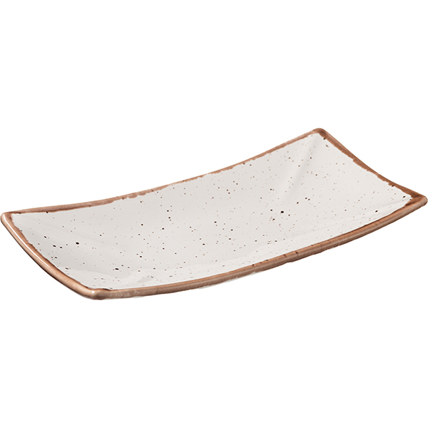 Блюдо для суши «Пунто Бьянка»;фарфор;,L=27,B=14см;белый,черный