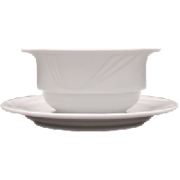 Блюдце «Аркадия»;фарфор;D=165,H=16мм;белый