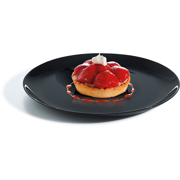 Тарелка «Эволюшн Блэк» мелкая;стекло;D=270,H=18мм;черный