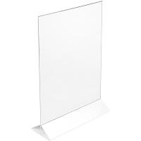 Подставка наст. д/меню A3 белое осн.;пластик;,H=43,L=30,B=9см;прозр.,белый